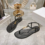 DIOR IVIERA C'EST THONG SANDAL BLACK AQUAMARINA CALFSKIN