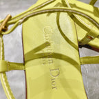 DIOR IVIERA C'EST THONG SANDAL LEMON YELLOW AQUAMARINA CALFSKIN