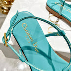 DIOR IVIERA C'EST THONG SANDAL SKY BLUE AQUAMARINA CALFSKIN