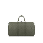 LOUIS VUITTON KEEPALL 50 BANDOULIERE KHAKI EMPREINTE LEATHER