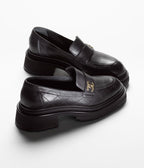 CHANEL MOASINS BLACK CALFSKIN