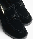 CHANEL MOASINS BLACK VELVET