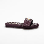 CHANEL MULES BURGUNDY LAMBSKIN LAMBSKIN