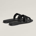 HERMES 0RAN SANDAL NOIR