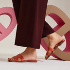 HERMES 0RAN SANDAL ORANGE BRULEE