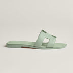 HERMES 0RAN SANDAL VERT DEAU