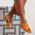 HERMES 0RAN SANDAL ORANGE SUNSET