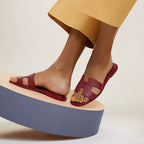 HERMES 0RAN SANDAL ROUGE H