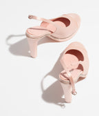 CHANEL SLINGBACKS LIGHT PINK SATIN STRASS
