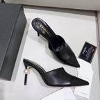 CHANEL High Heels Black Lambskin