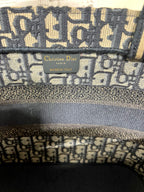 DIOR CD NEW BASKET BAG BLUE OBLIQUE EMBROIDERY