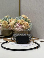 DIOR 30 MONTAIGNE 13 24x24x9.5CM BLUE OBLIQUE EMBROIDERY