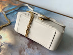 GUCCI Marmont 26.5cm White Calfskin Gold Hardware