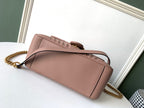 GUCCI Marmont 26.5cm Dark Beige Calfskin Gold Hardware
