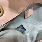 GUCCI Marmont 22cm Pink Calfskin Gold Hardware