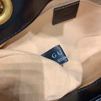 GUCCI Marmont 22cm Black Calfskin Gold Hardware