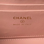 CHANEL Vanity Case 17cm Pink Lambskin Gold hardware