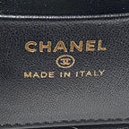 CHANEL Vanity Case 17cm Black Lambskin Gold hardware