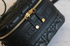 DIOR SMALL TRAVEL VANITY CASE BLACK LAMBSKIN