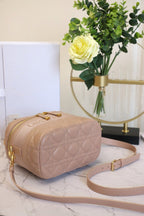 DIOR SMALL TRAVEL VANITY CASE BEIGE LAMBSKIN