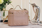 DIOR SMALL TRAVEL VANITY CASE BEIGE LAMBSKIN